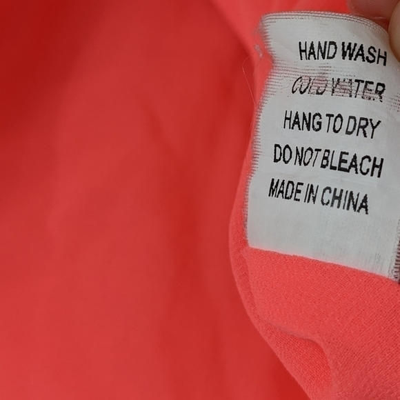 REHAB neon coral pink flowy summer top medium @v - Picture 4 of 7